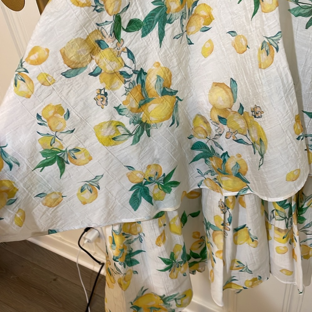 H&M Size 2 Ruffle Lemon Dress - Picture 4 of 8